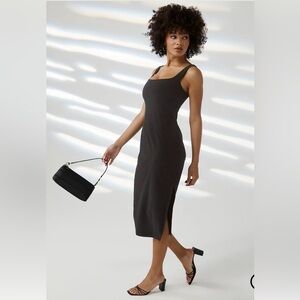 Spacedye Icon Midi dress- Spacedye darkest night
